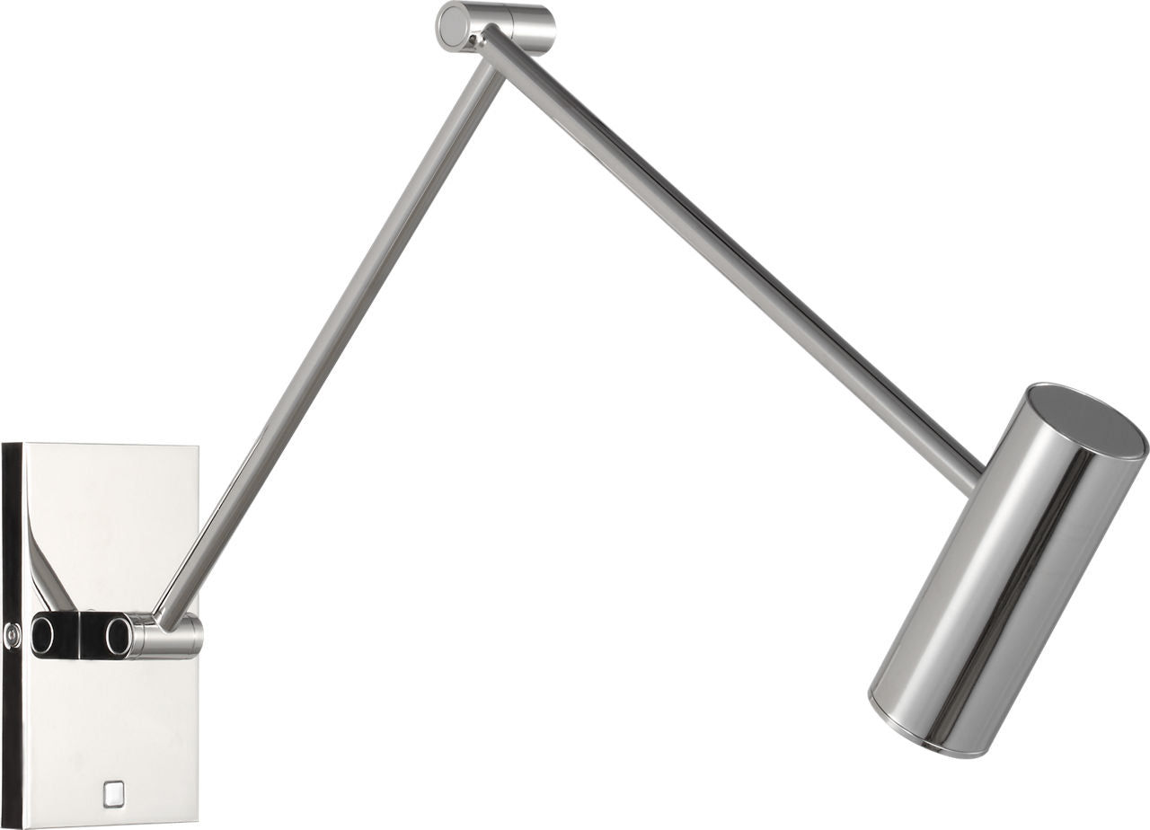 Ponte Medium Task Sconce Polished Nickel 3000K 90 CRI