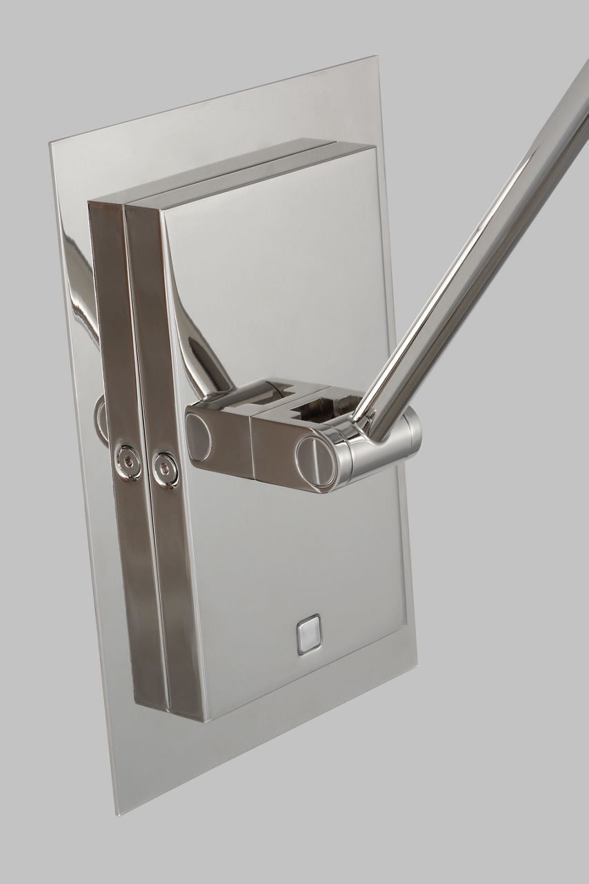 Ponte Medium Task Sconce Polished Nickel 3000K 90 CRI