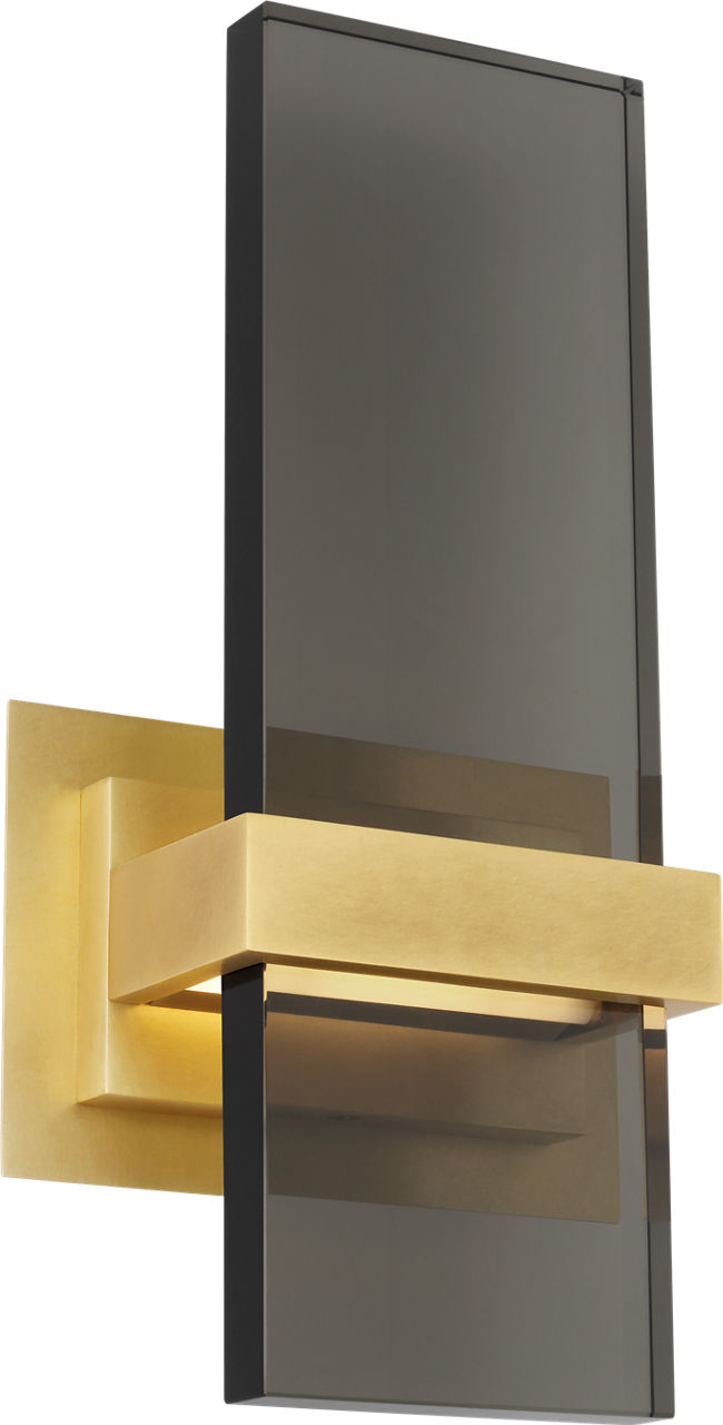 Flyta Small Sconce Transparent Smoke Natural Brass 2700K 90 CRI