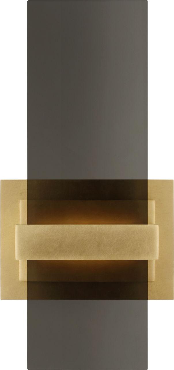 Flyta Small Sconce Transparent Smoke Natural Brass 2700K 90 CRI