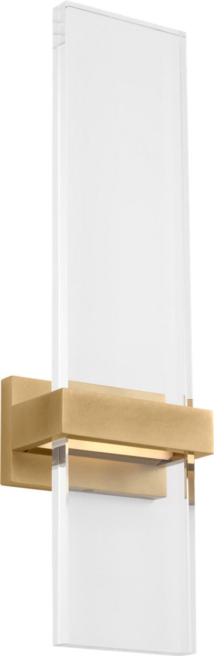 Flyta Medium Sconce Clear Natural Brass 2700K 90 CRI