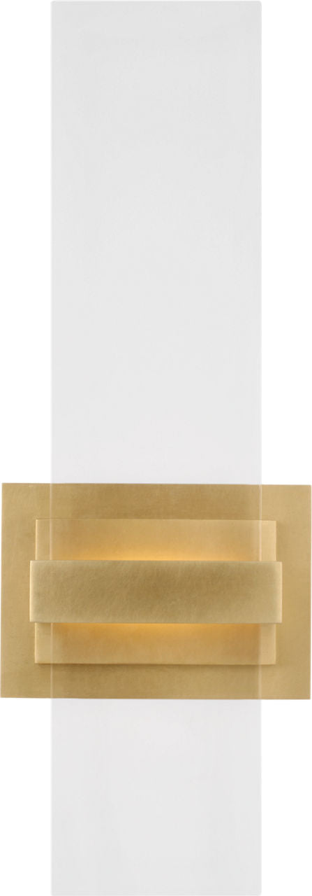 Flyta Medium Sconce Clear Natural Brass 2700K 90 CRI