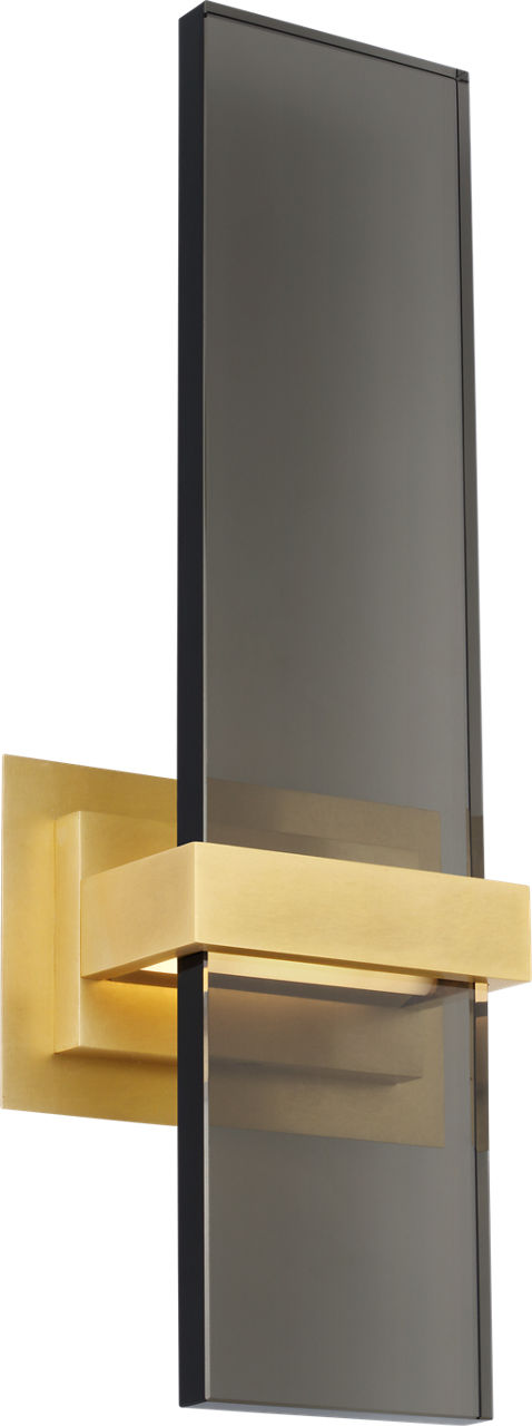 Flyta Medium Sconce Transparent Smoke Natural Brass 2700K 90 CRI