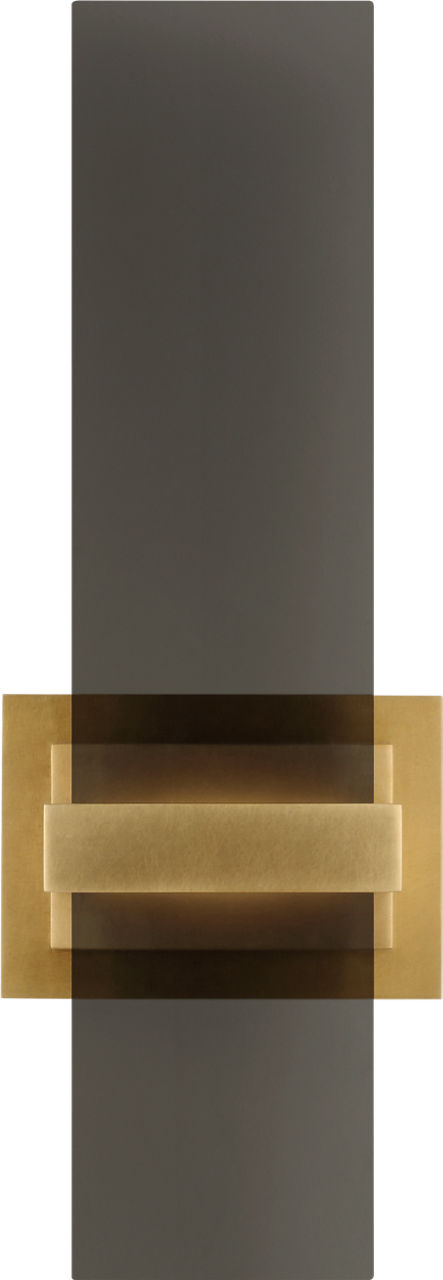 Flyta Medium Sconce Transparent Smoke Natural Brass 2700K 90 CRI