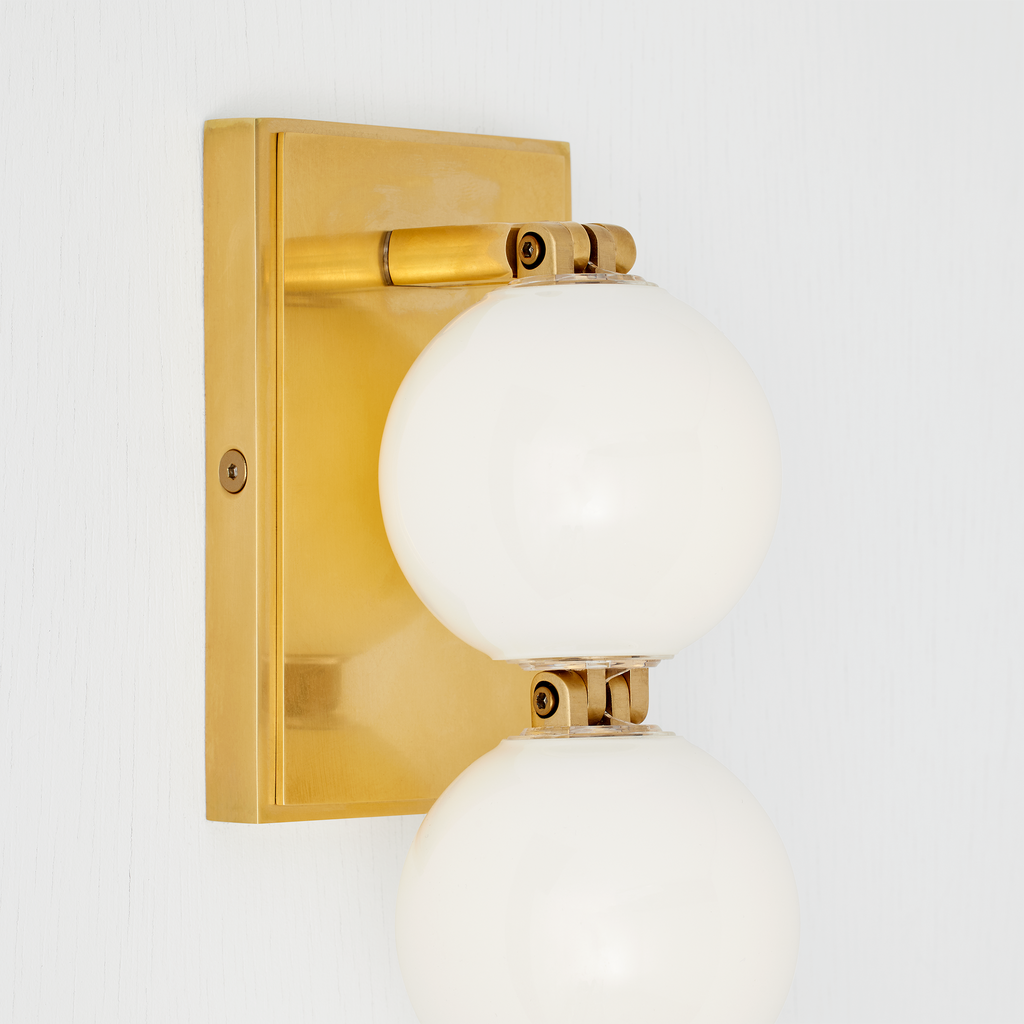 Perle 15 Sconce Natural Brass 2700K 90 CRI