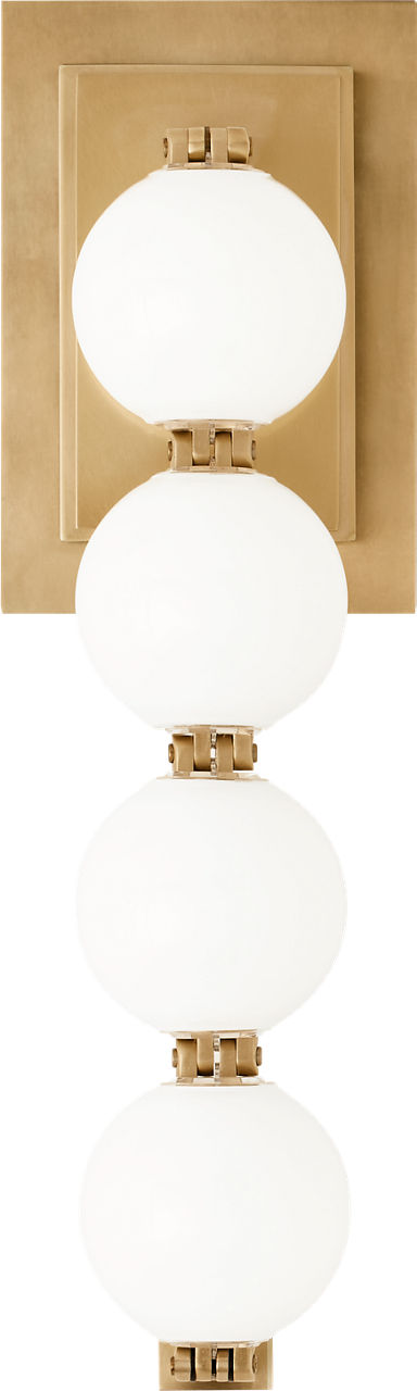 Perle 15 Sconce Natural Brass 2700K 90 CRI