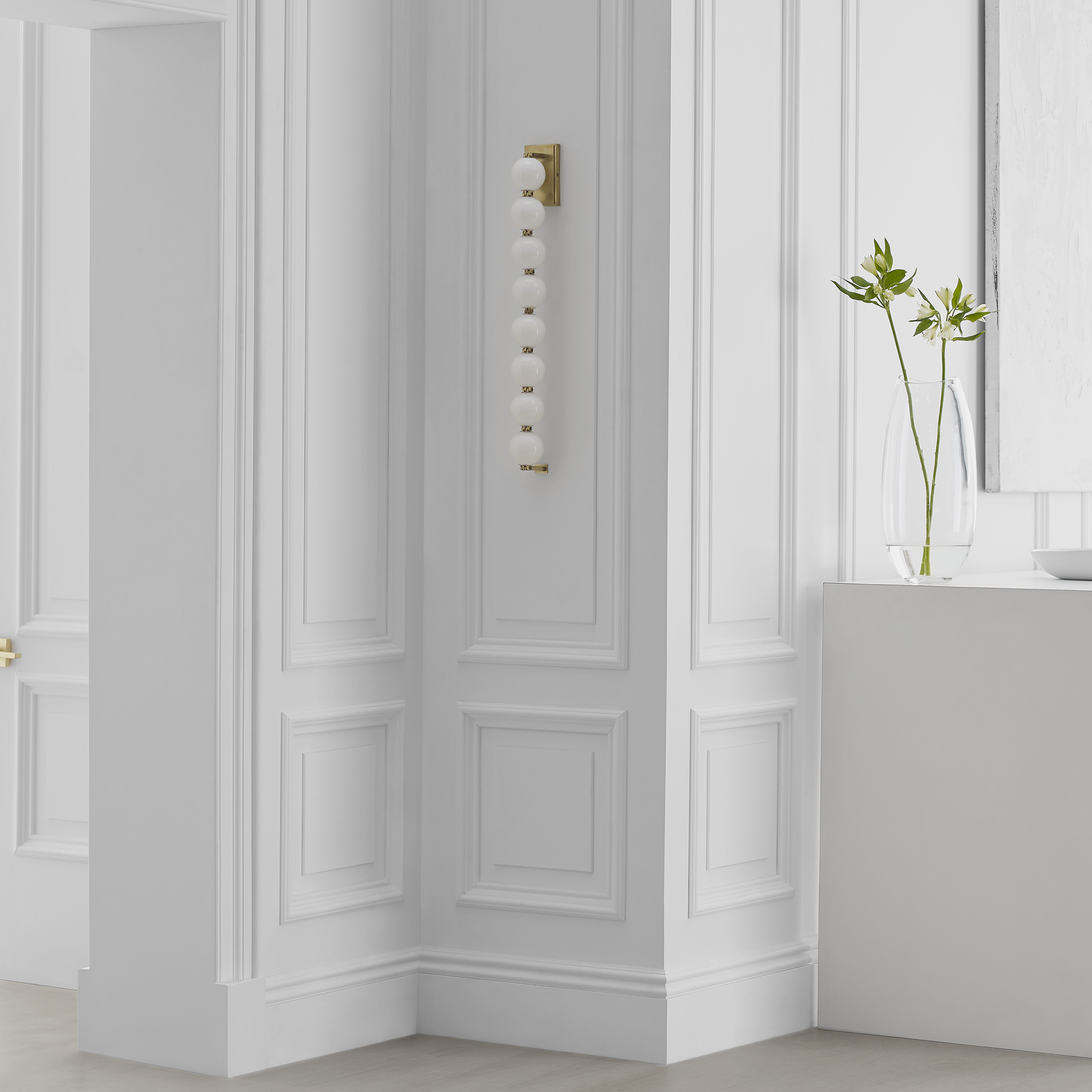 Perle 28 Sconce Natural Brass 2700K 90 CRI