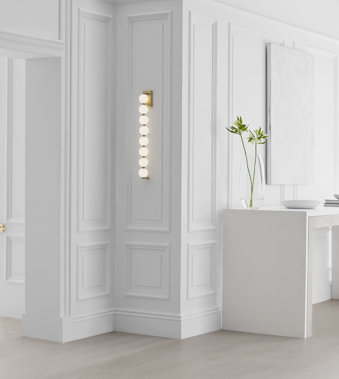 Perle 28 Sconce Natural Brass 2700K 90 CRI