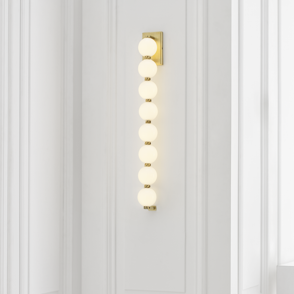 Perle 28 Sconce Natural Brass 2700K 90 CRI