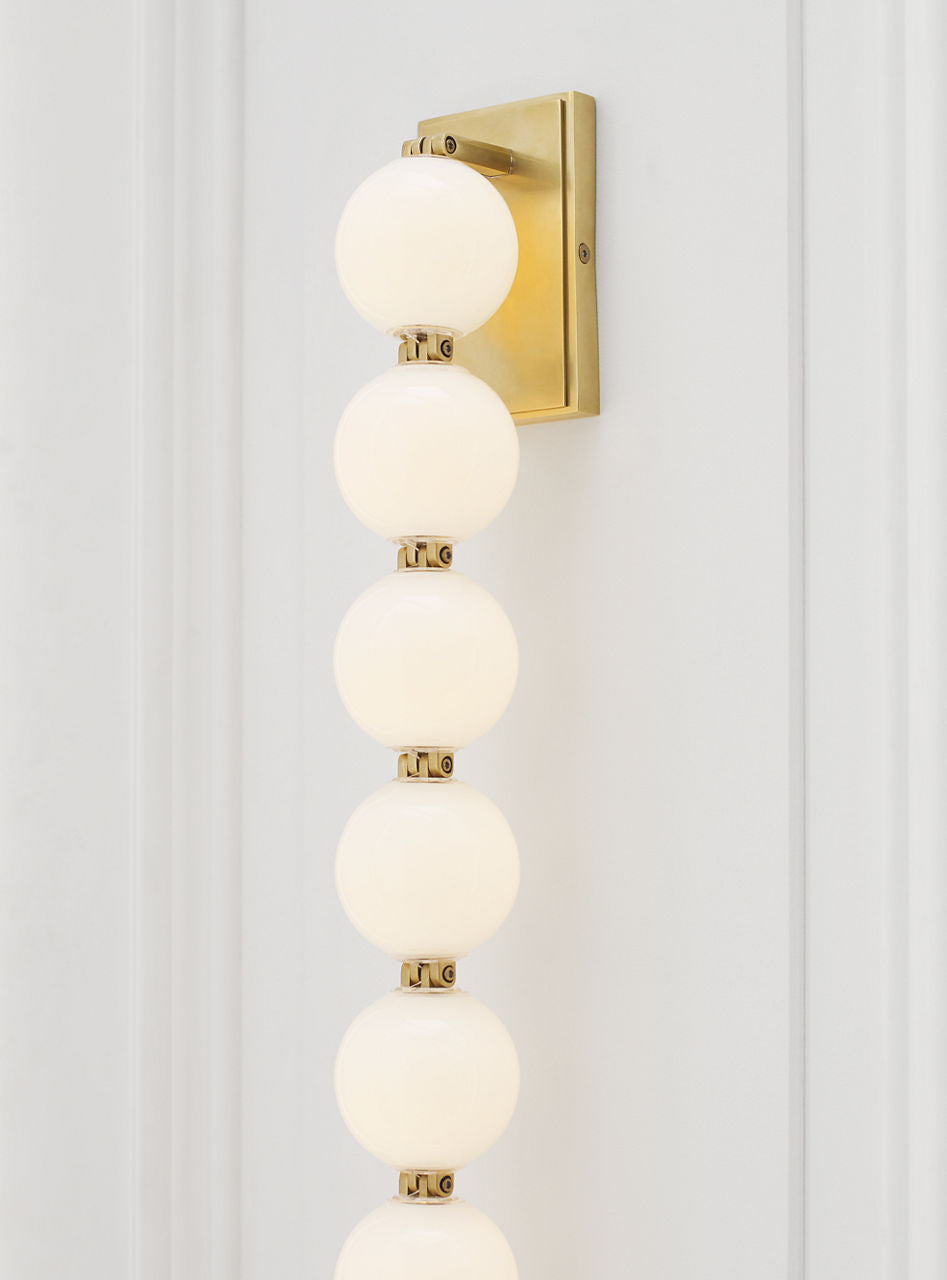 Perle 28 Sconce Natural Brass 2700K 90 CRI