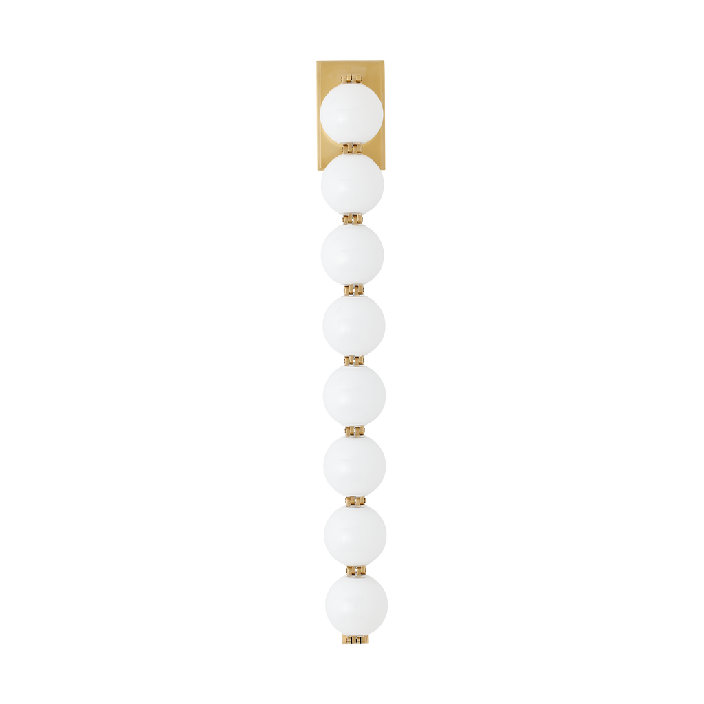 Perle 28 Sconce Natural Brass 2700K 90 CRI