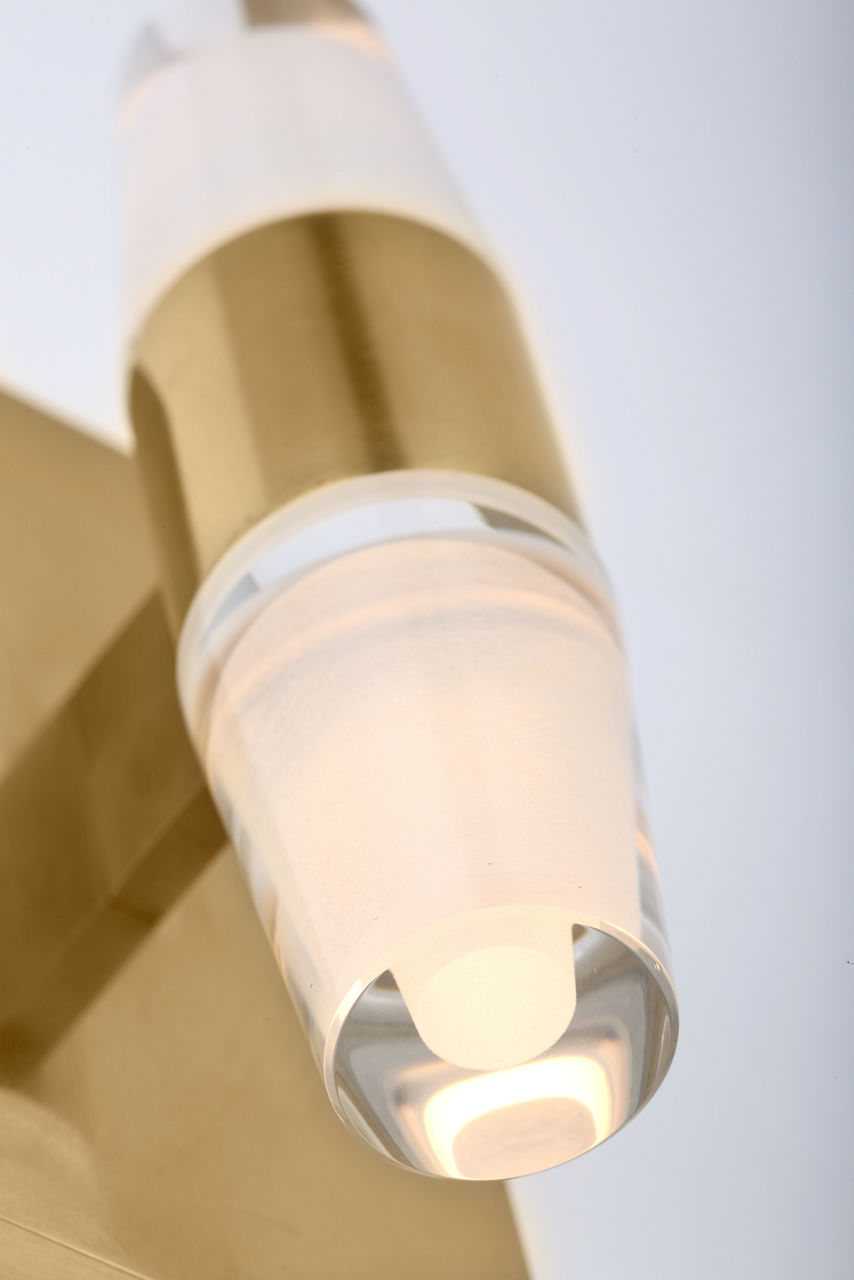 Lassell Single Short Sconce | Natural Brass 2700K 277V