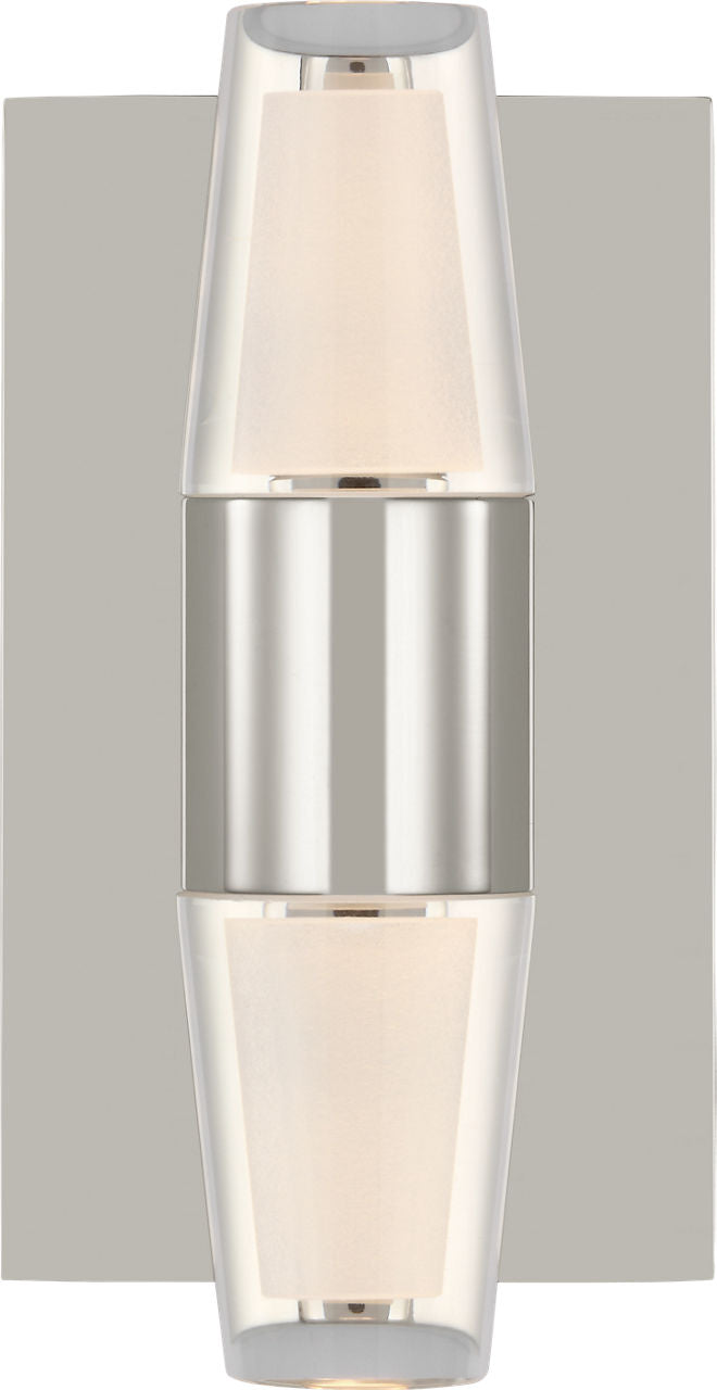 Lassell Single Short Sconce | Polished Nickel 2700K 120V