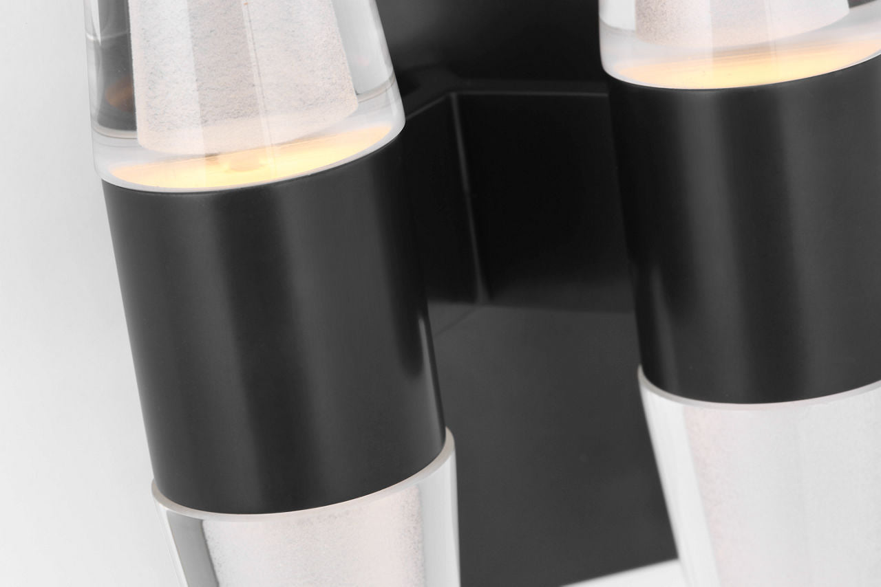Lassell Double Short Sconce | Dark Bronze 2700K 120V