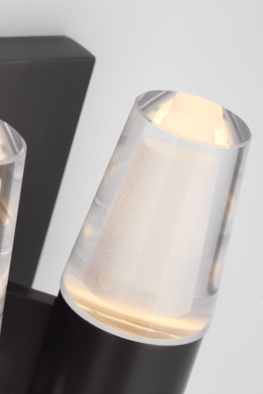 Lassell Double Short Sconce | Dark Bronze 2700K 120V