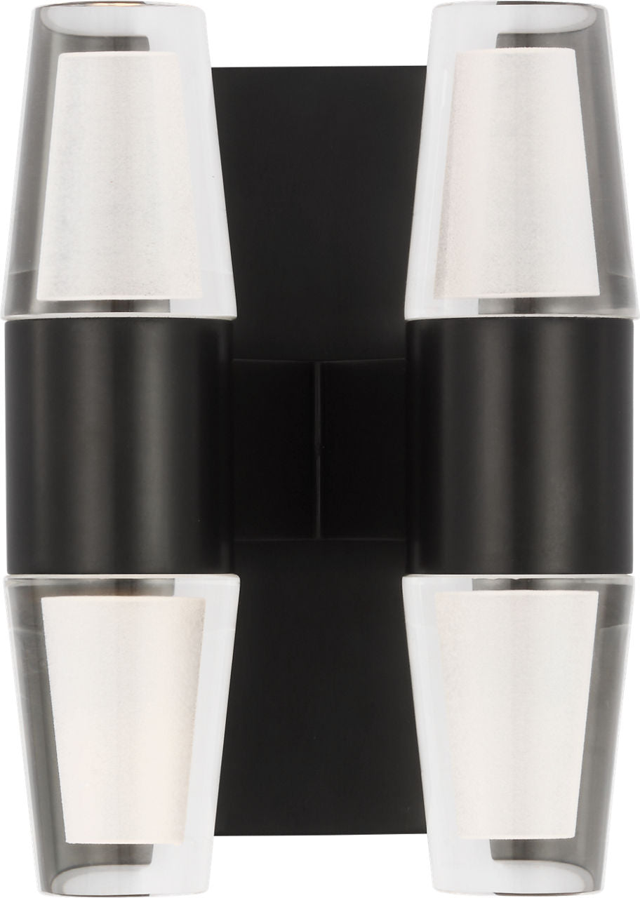 Lassell Double Short Sconce | Dark Bronze 2700K 120V