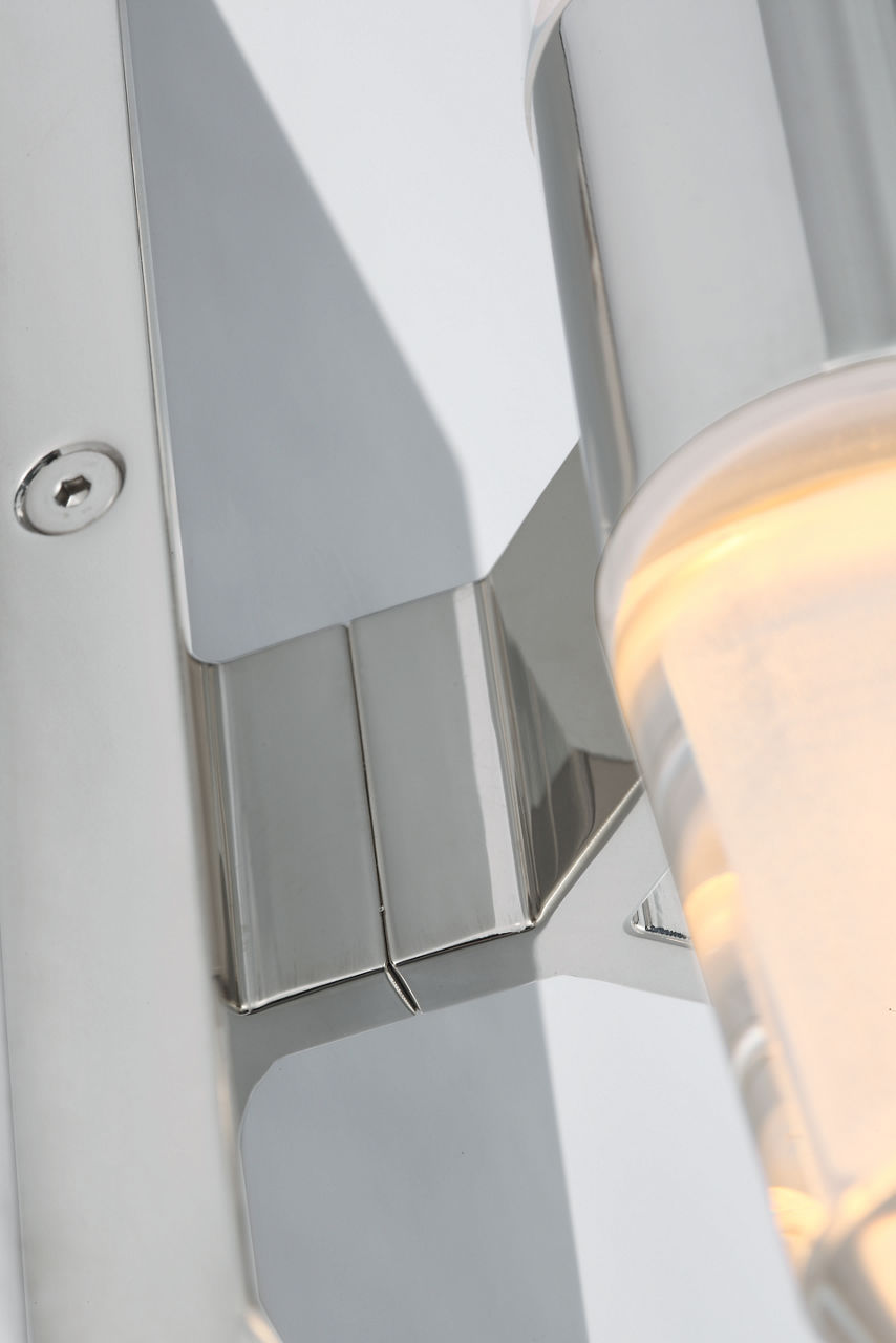Lassell Double Short Sconce | Polished Nickel 2700K 120V