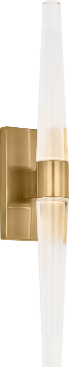 Lassell Single Tall Sconce | Natural Brass 2700K 277V