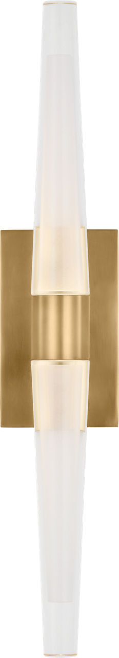 Lassell Single Tall Sconce | Natural Brass 2700K 277V