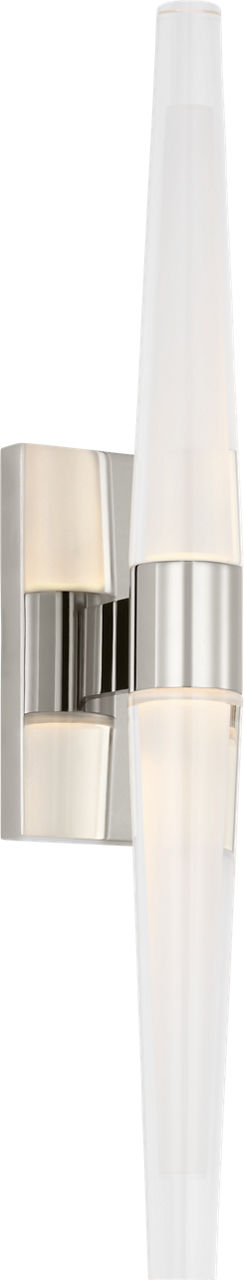 Lassell Single Tall Sconce | Polished Nickel 2700K 120V