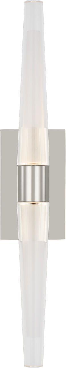 Lassell Single Tall Sconce | Polished Nickel 2700K 120V