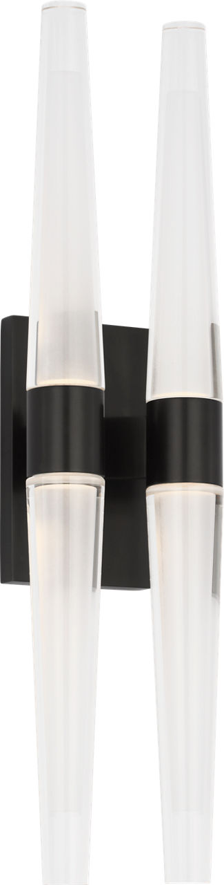Lassell Double Tall Sconce | Dark Bronze 2700K 120V