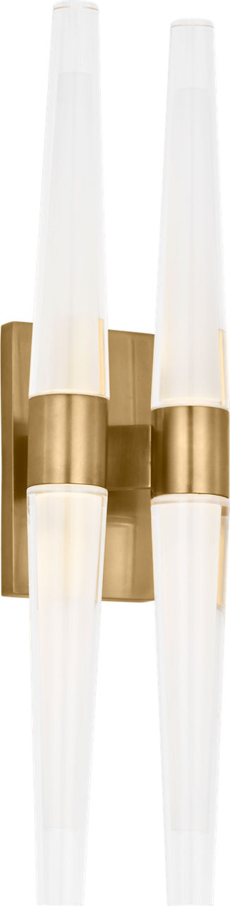 Lassell Double Tall Sconce | Natural Brass 2700K 120V