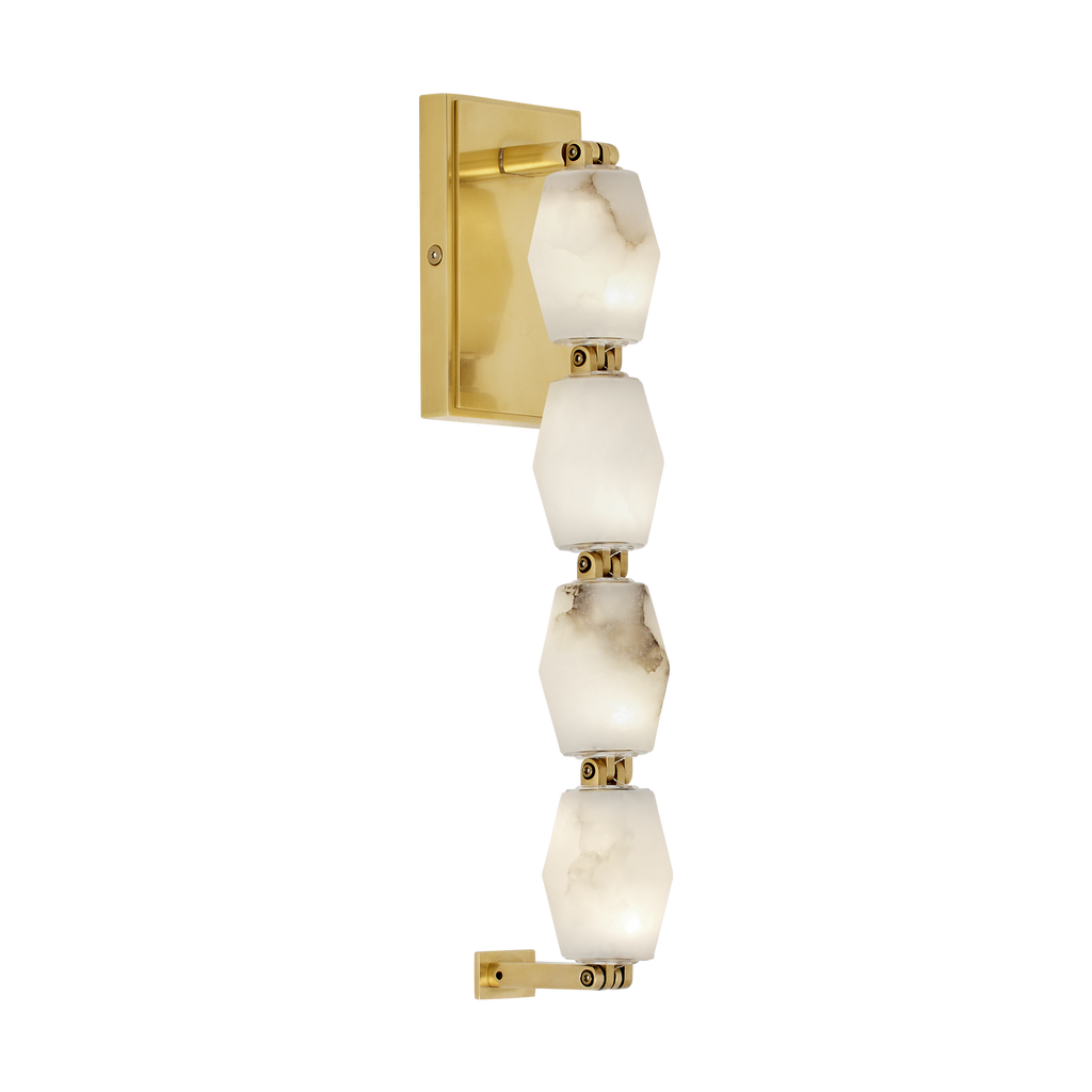 Collier Alabaster 15 Sconce | Hand-Rubbed Antique Brass 2700K