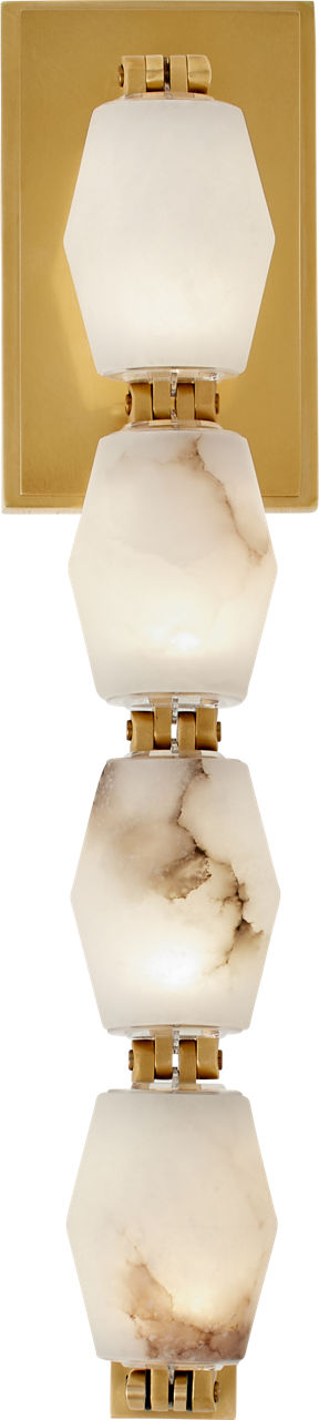 Collier Alabaster 15 Sconce | Hand-Rubbed Antique Brass 2700K