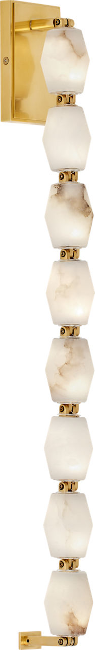 Collier Alabaster 28 Sconce | Hand-Rubbed Antique Brass 2700K