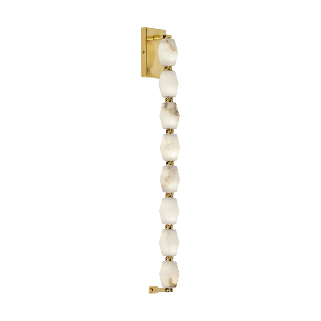 Collier Alabaster 28 Sconce | Hand-Rubbed Antique Brass 2700K