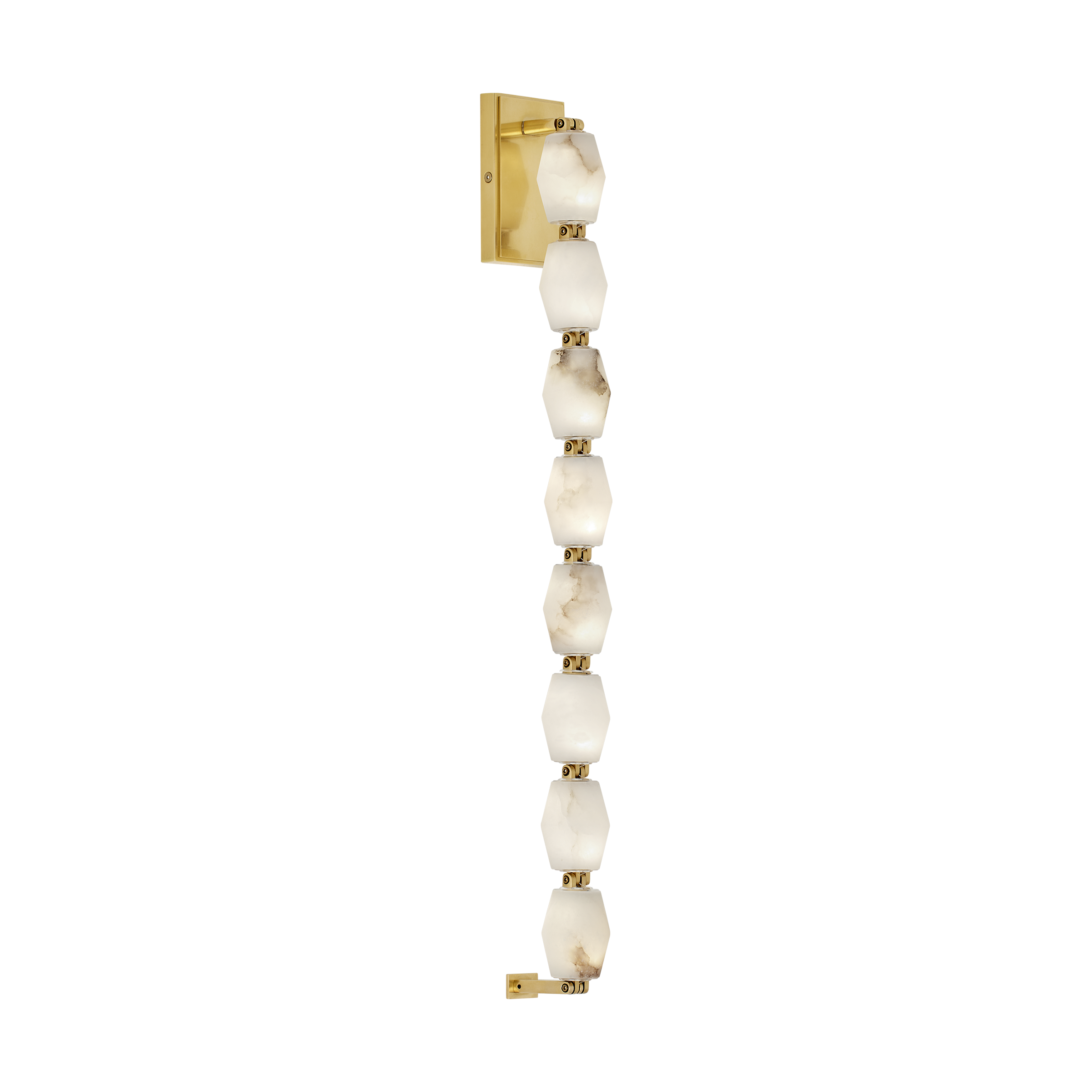 Collier Alabaster 28 Sconce | Hand-Rubbed Antique Brass 2700K