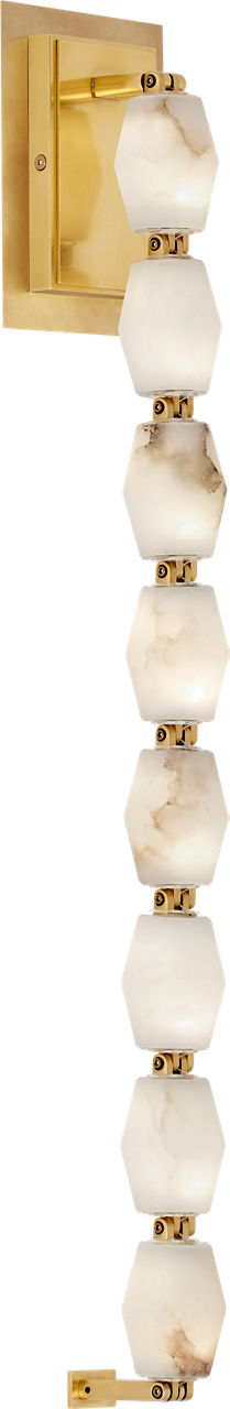 Collier Alabaster 28 Sconce | Hand-Rubbed Antique Brass 2700K