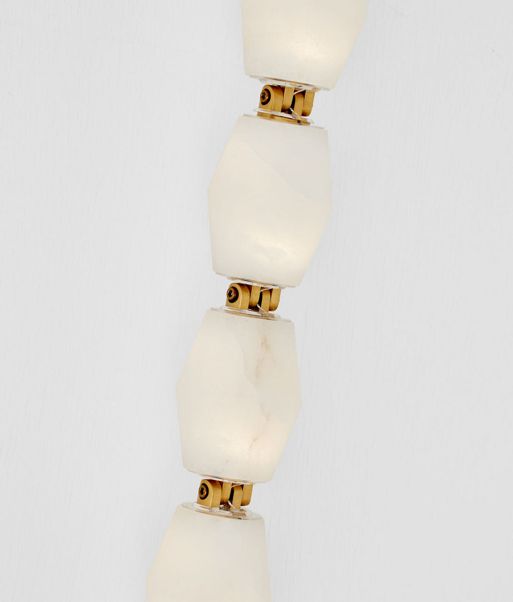 Collier Alabaster 28 Sconce | Hand-Rubbed Antique Brass 2700K