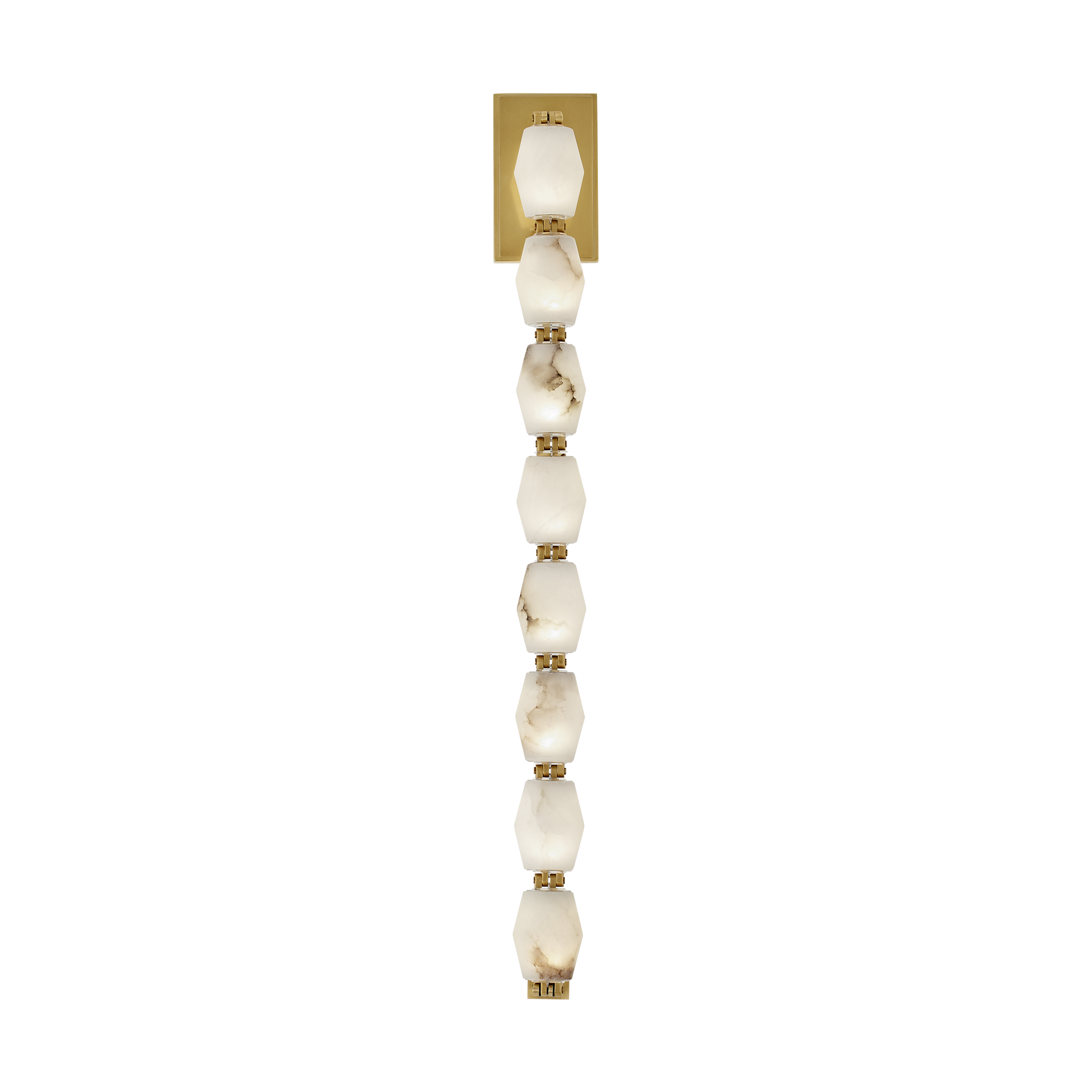 Collier Alabaster 28 Sconce | Hand-Rubbed Antique Brass 2700K