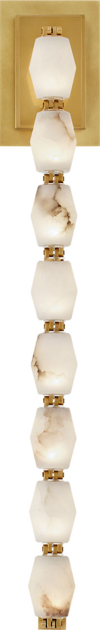 Collier Alabaster 28 Sconce | Hand-Rubbed Antique Brass 2700K