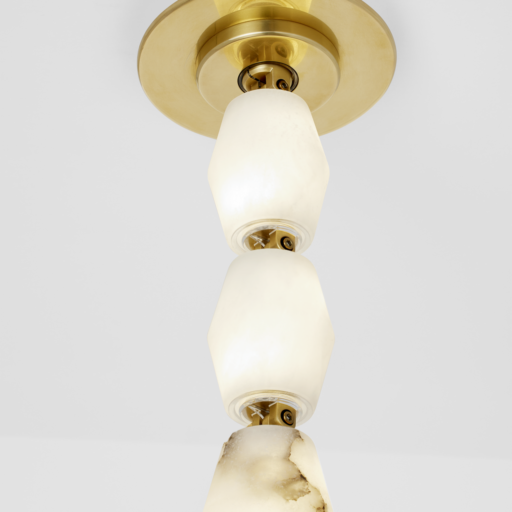 Collier Alabaster 28 Sconce | Hand-Rubbed Antique Brass 2700K