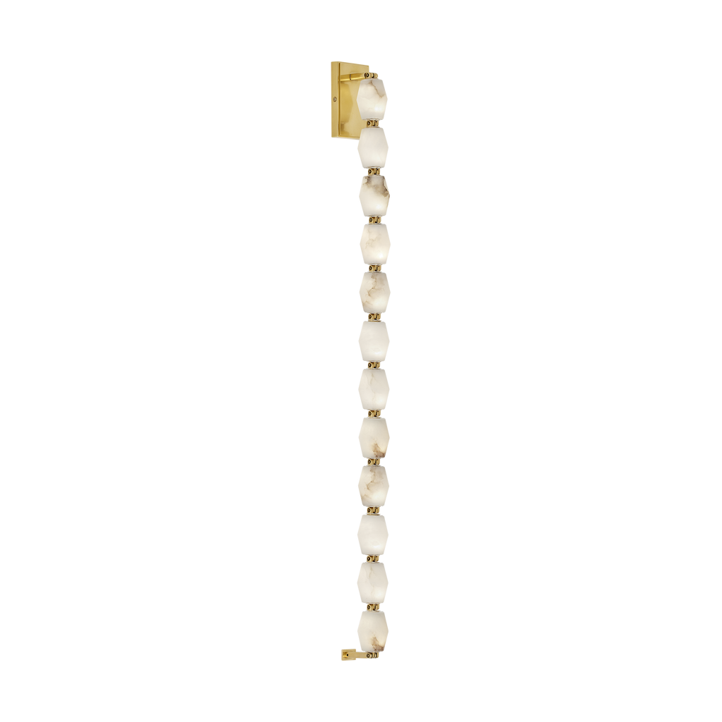Collier Alabaster 40 Sconce | Hand-Rubbed Antique Brass 2700K