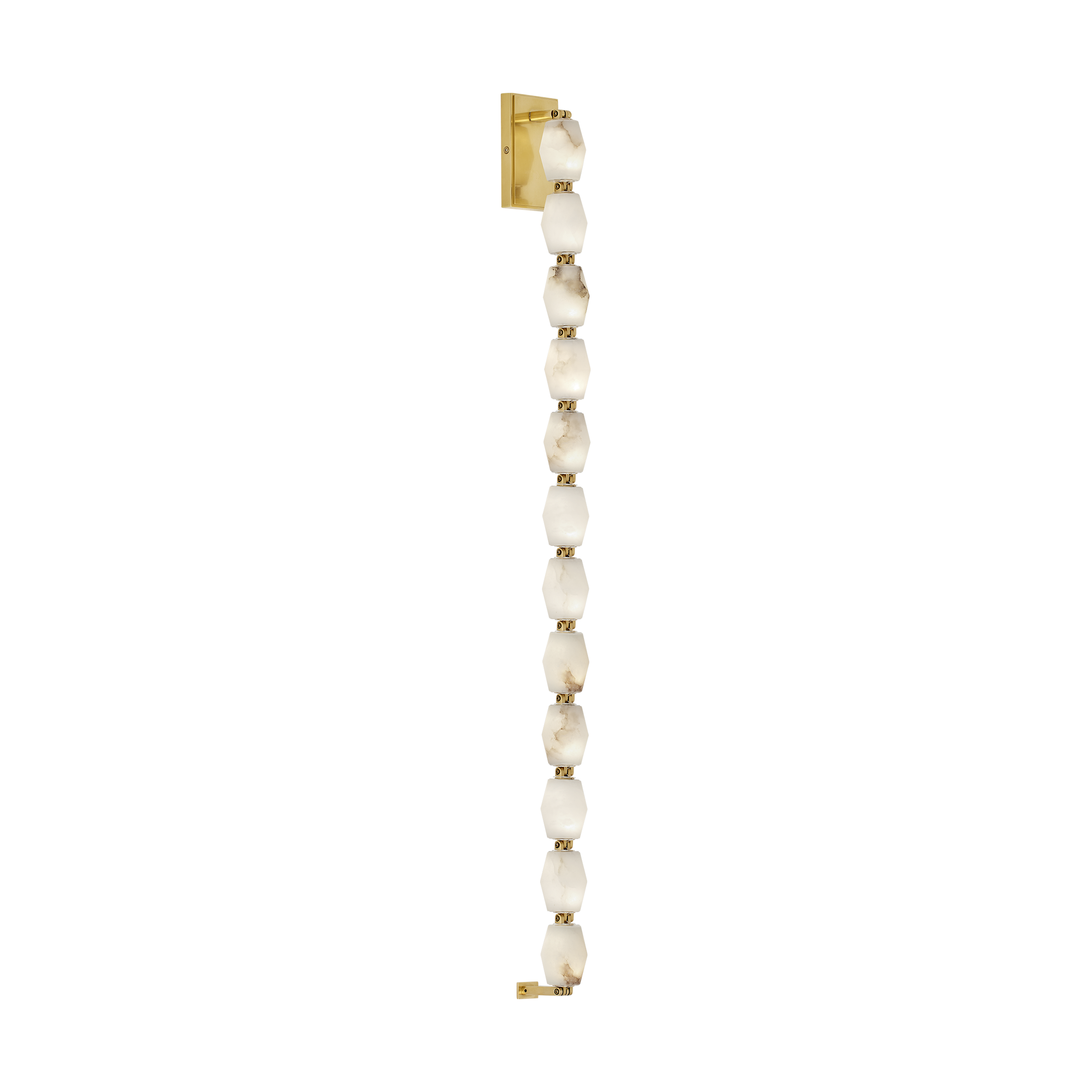 Collier Alabaster 40 Sconce | Hand-Rubbed Antique Brass 2700K