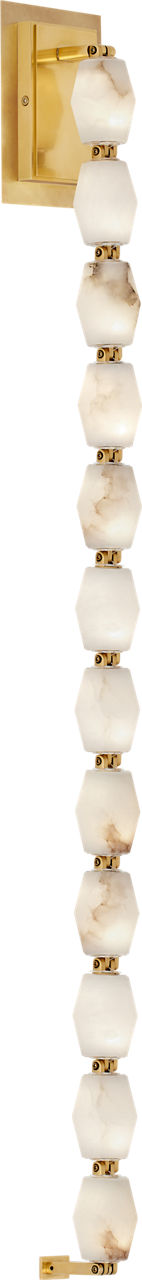 Collier Alabaster 40 Sconce | Hand-Rubbed Antique Brass 2700K
