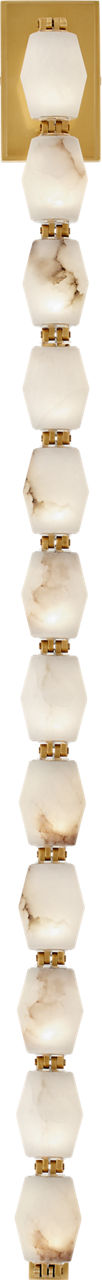 Collier Alabaster 40 Sconce | Hand-Rubbed Antique Brass 2700K