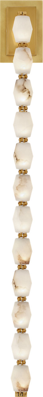 Collier Alabaster 40 Sconce | Hand-Rubbed Antique Brass 2700K