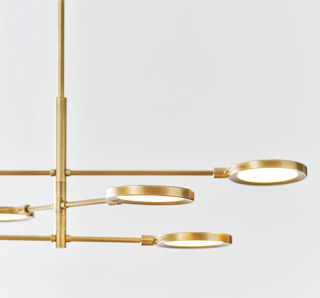 Spectica 6 Chandelier Acrylic plated brass LED 3000K 90 CRI90 cri 3000k 120v