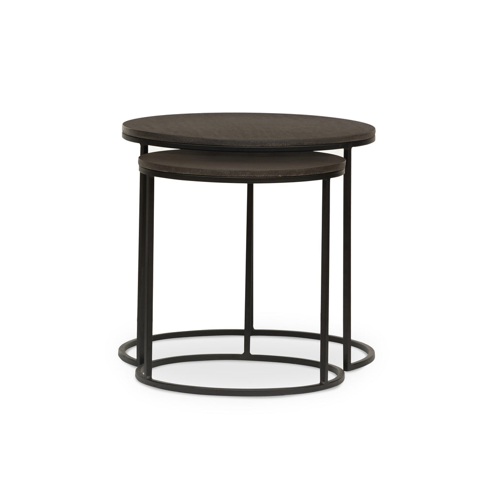 Lavastone Nesting Tables - Black Lavastone