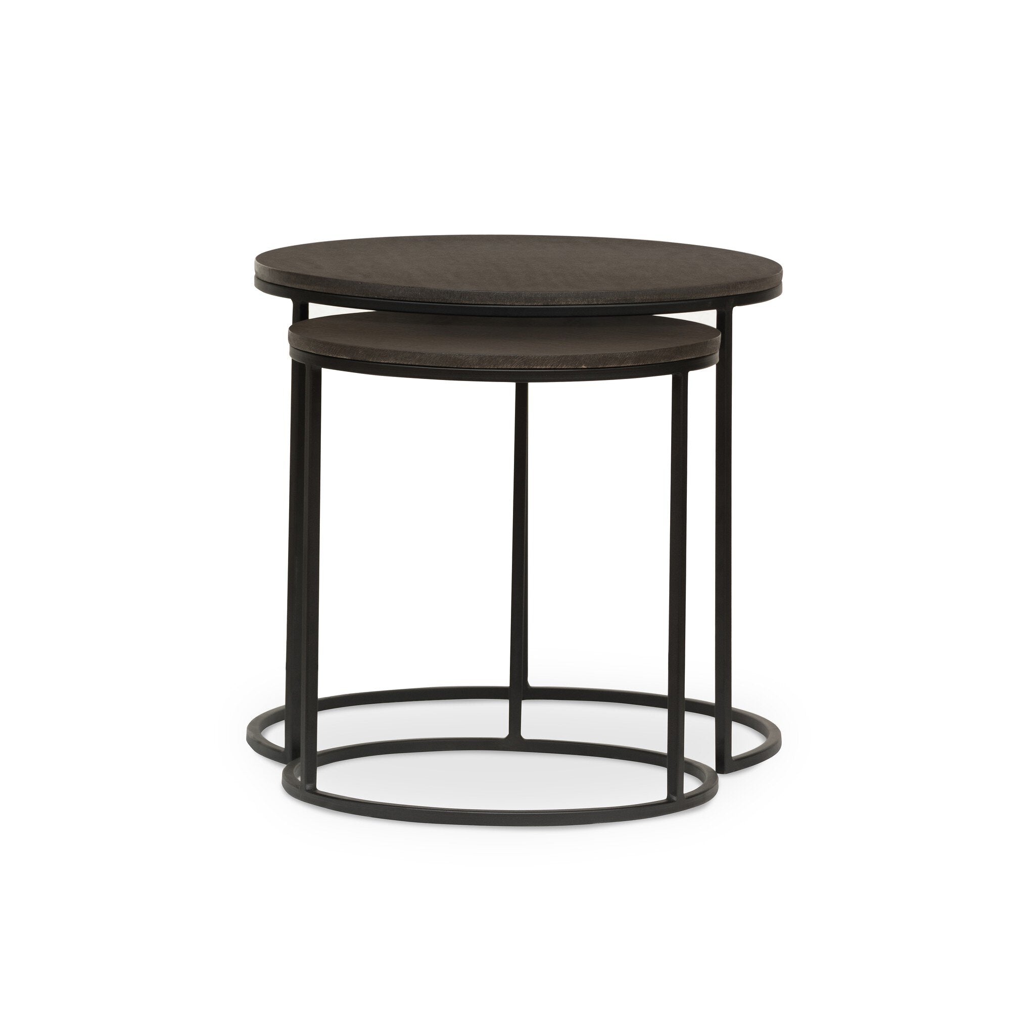 Lavastone Nesting Tables - Black Lavastone
