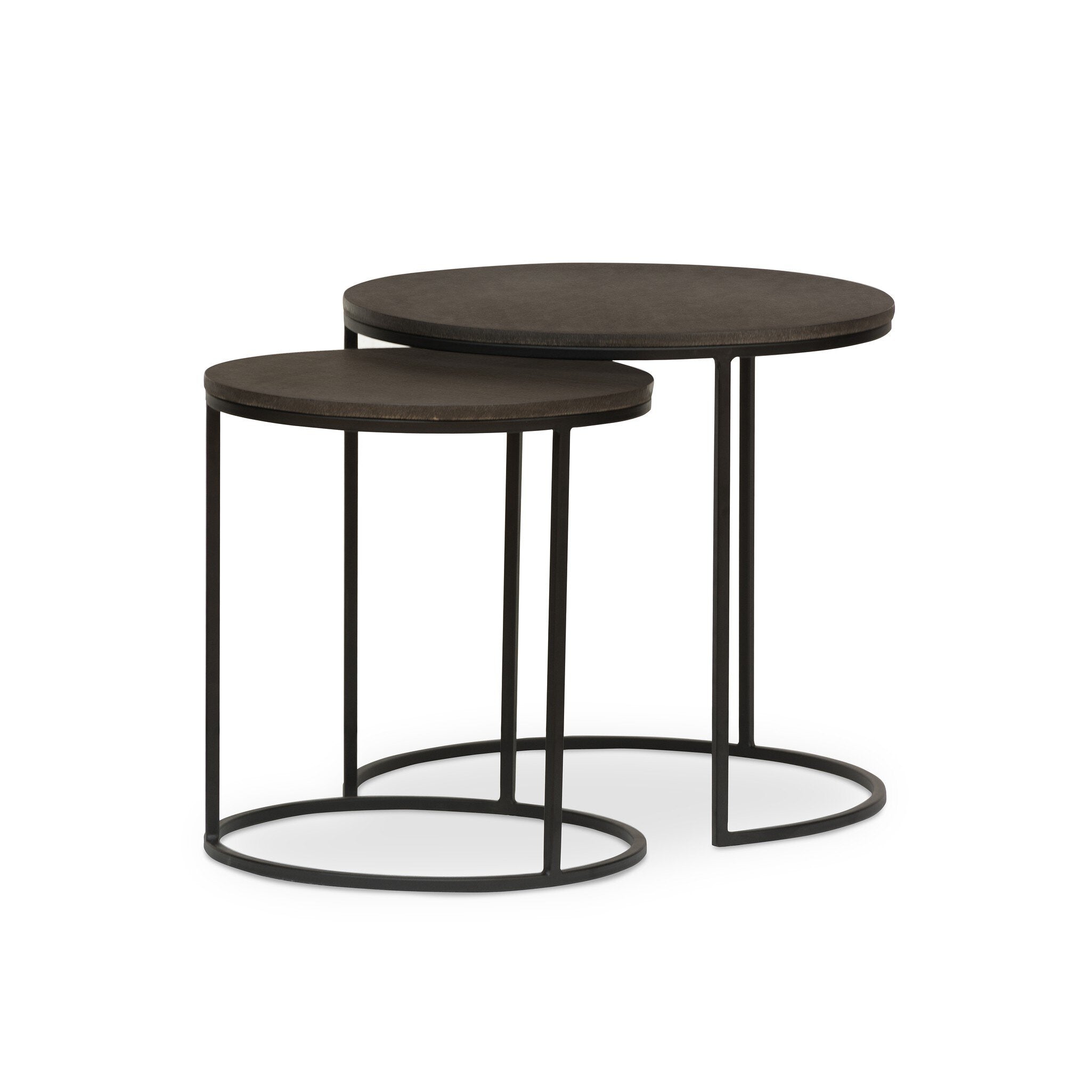 Lavastone Nesting Tables - Black Lavastone