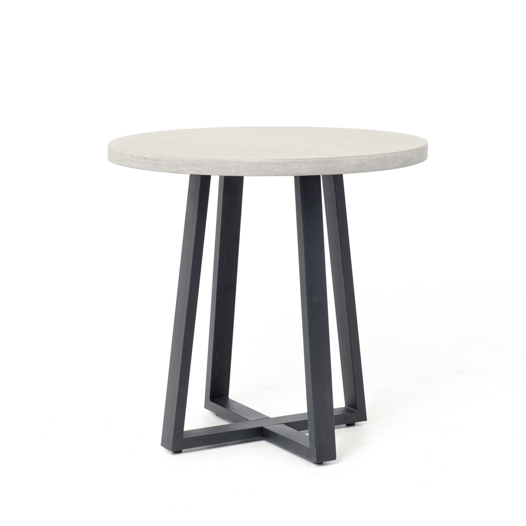 Cyrus Outdoor Round Dining Table - Light Grey