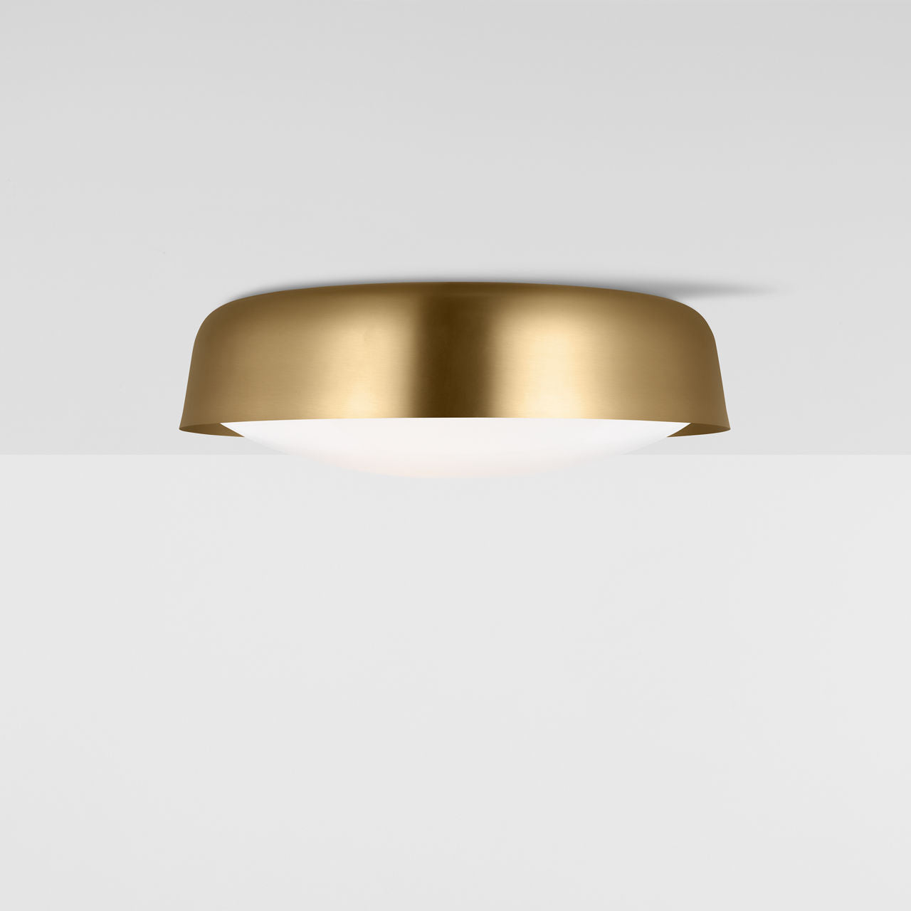 Draper Large Flush Mount Burnished Brass