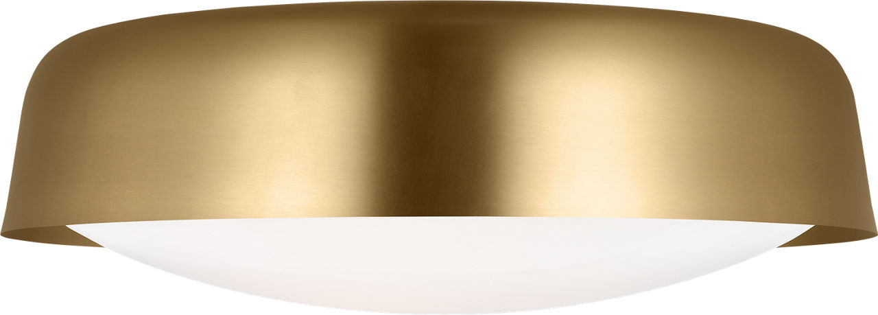 Draper Large Flush Mount Burnished Brass