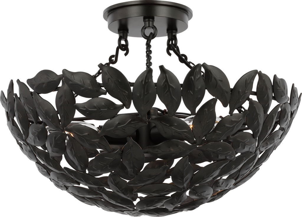 Kelan Semi Flush Mount Aged Iron